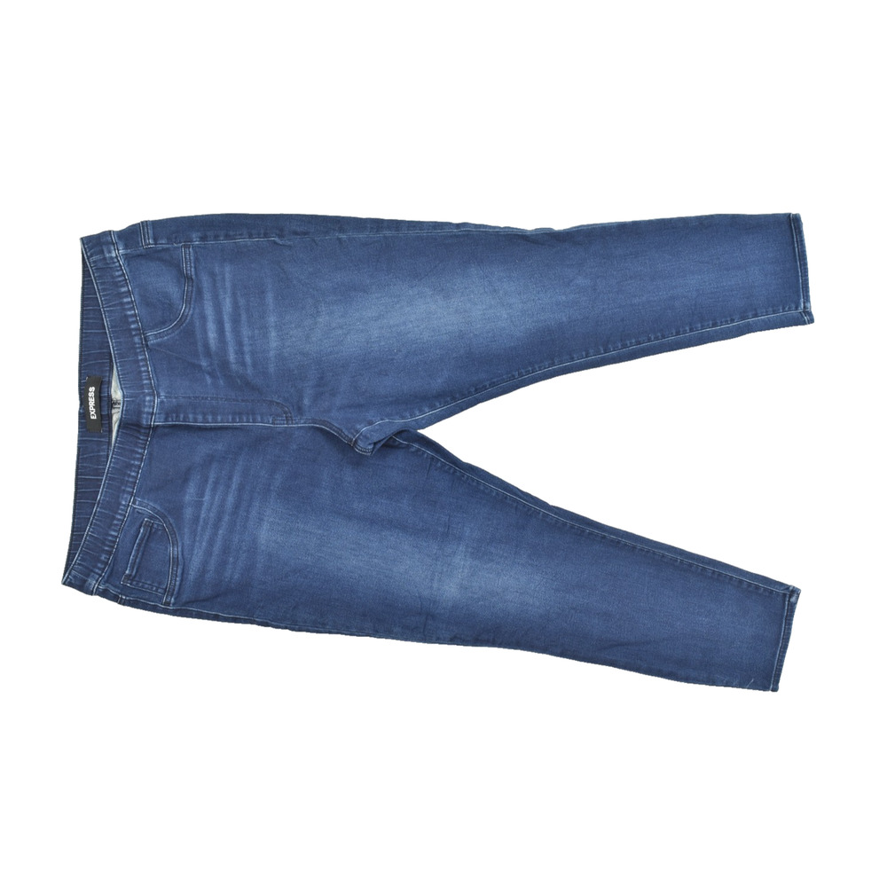 Express Women's Plus Size XXL Blue Skinny Jegging Leggings Pull On Cotton